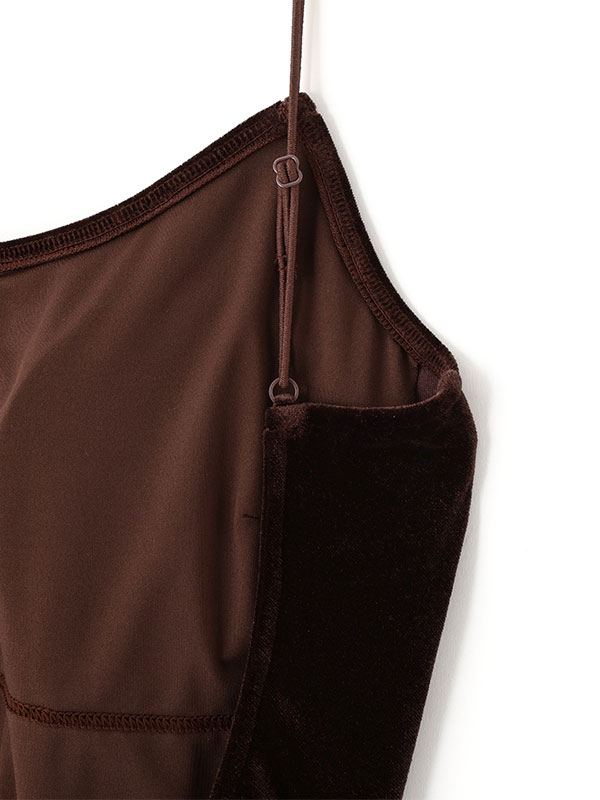 ナローストラップベロアスウィムウェア