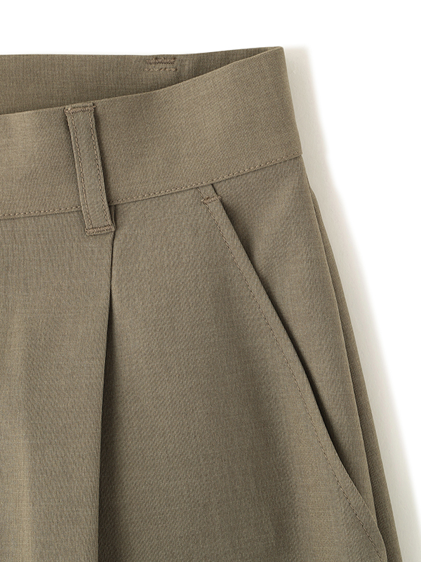 リネンライクエアリータックパンツ