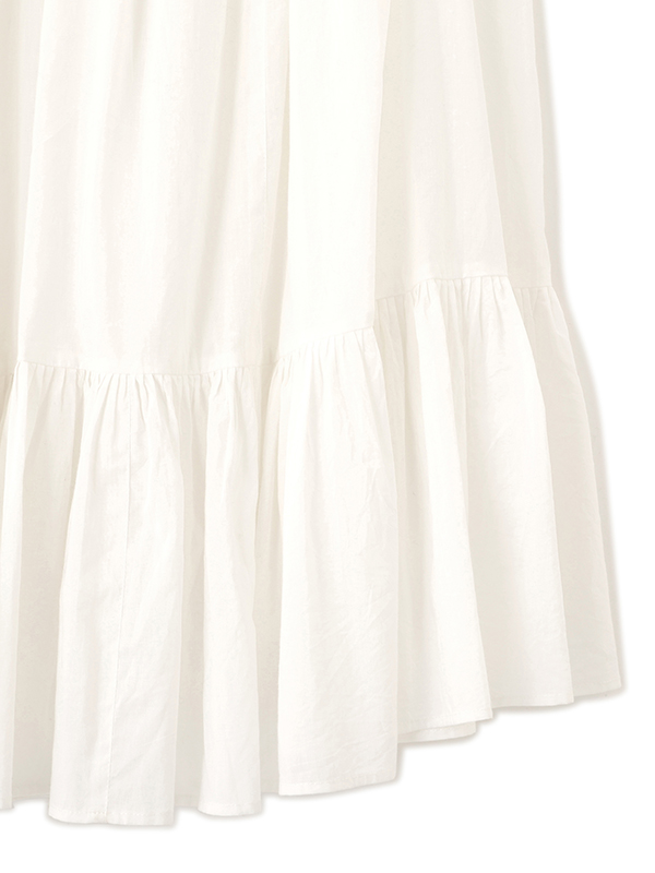 エアリーコットンガーメントダイボリュームスカート