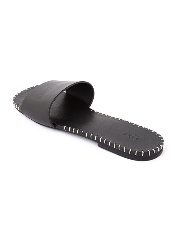 ハンドステッチタンドレザーフラットサンダル