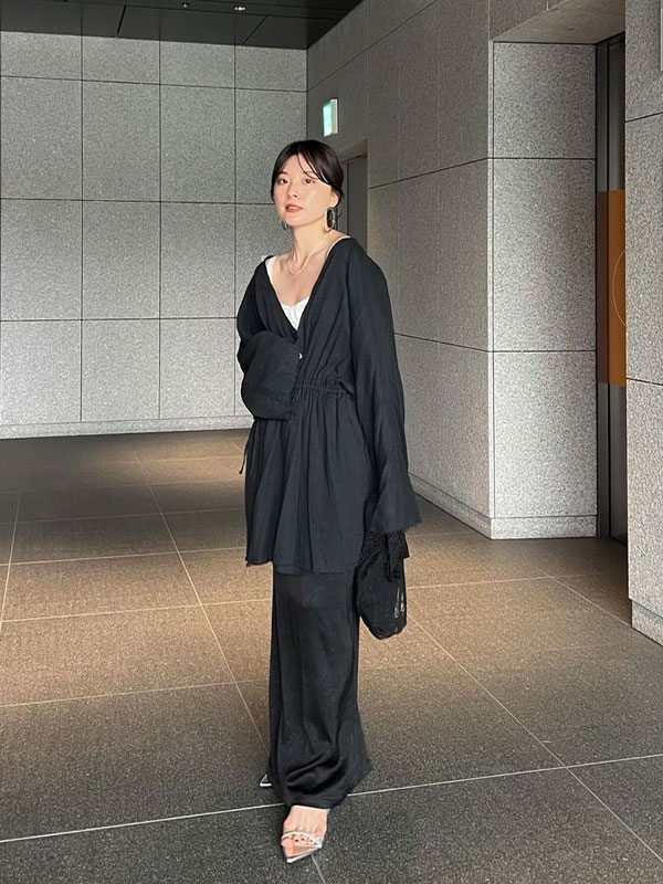 ETRE TOKYO ガーゼワッシャーカシュクールトップス