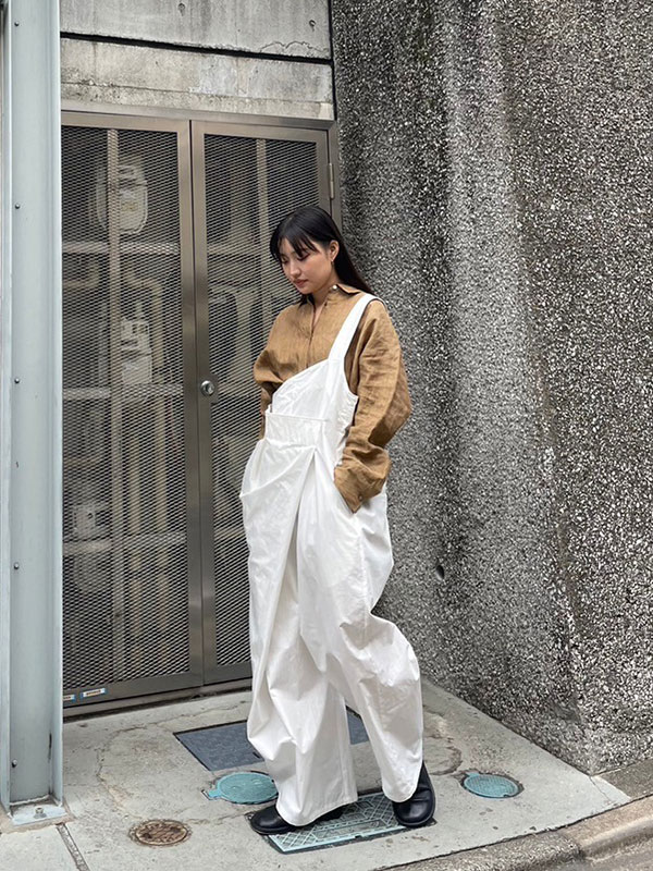 ワンショルダーラップワイドパンツ(S WHITE): ボトムス │ ETRE TOKYO ...