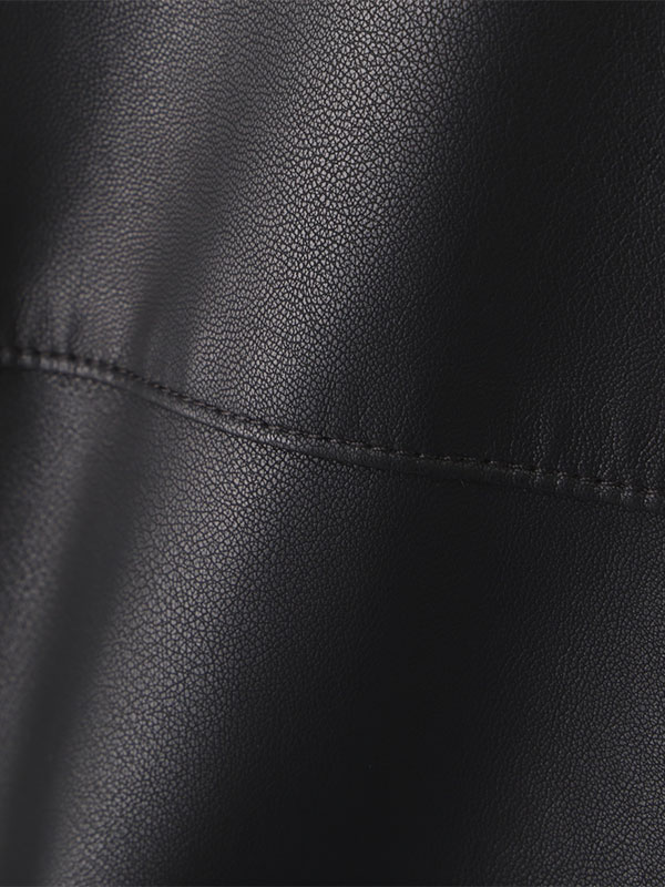 フェイクレザーオーバーサイズブルゾン(S BLACK): アウター