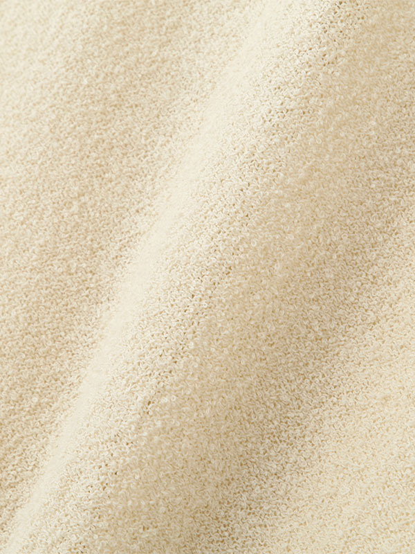 ハーフスリーブブークレニットカーディガン