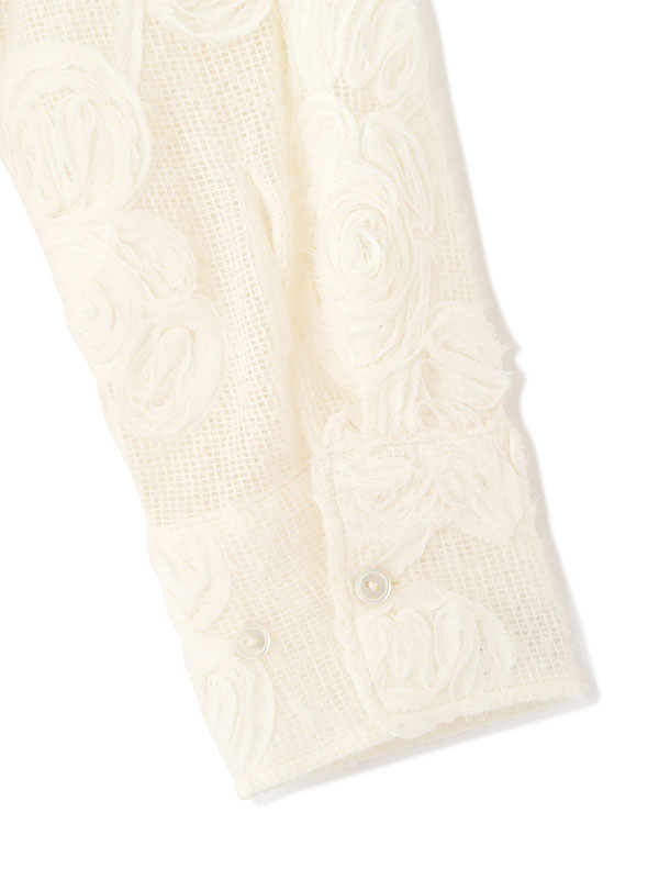 コードエンブロイダリーブラッシュドチュールシャツ