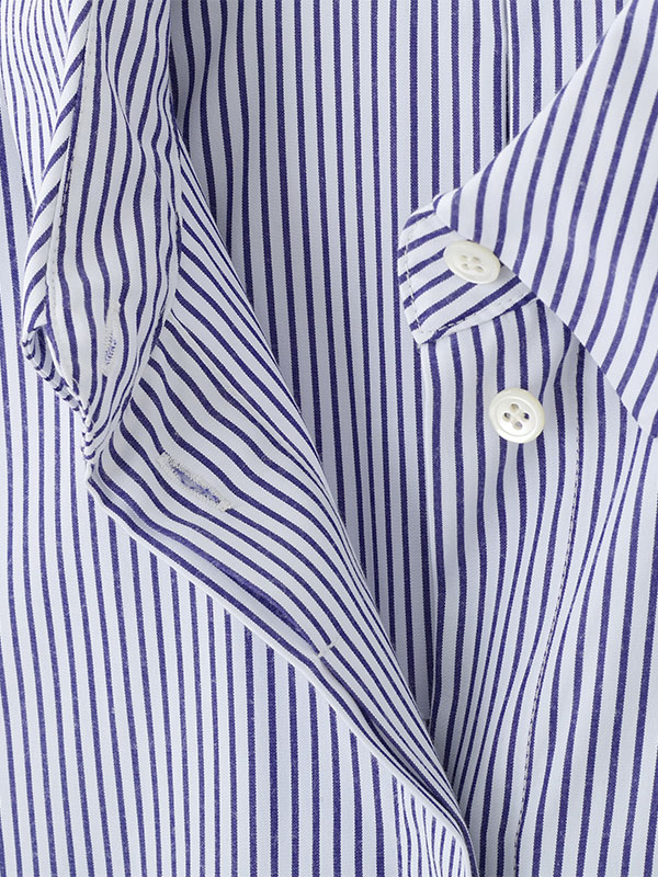 サイドスリットストライプシャツ