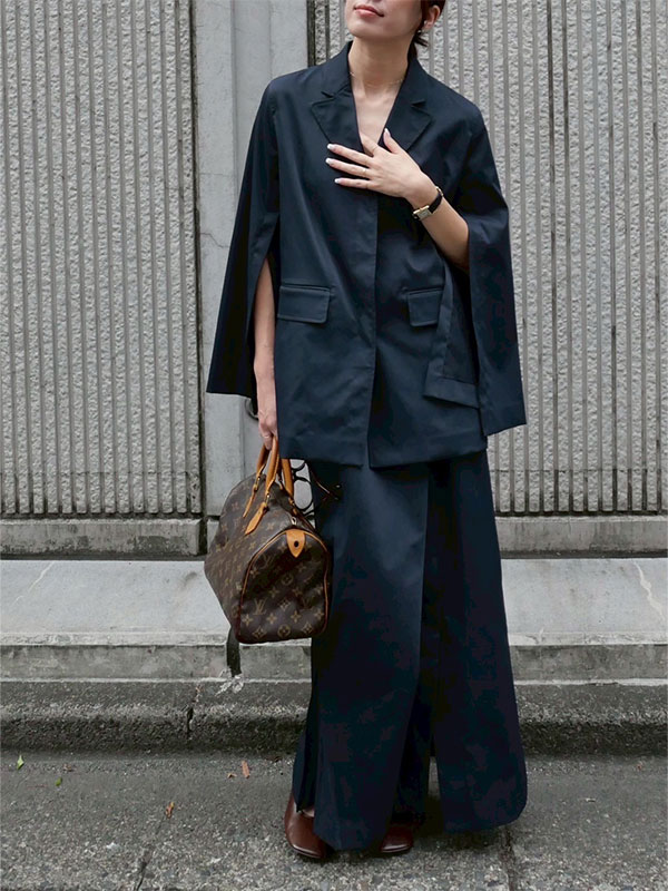 デザインラップロングスカート