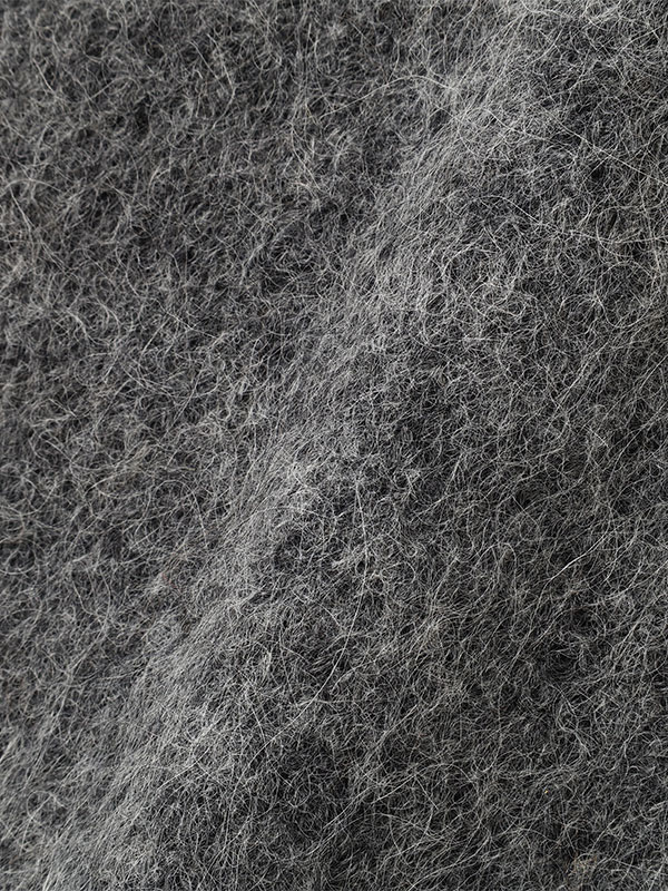 ハーフジップアルパカニットプルオーバー