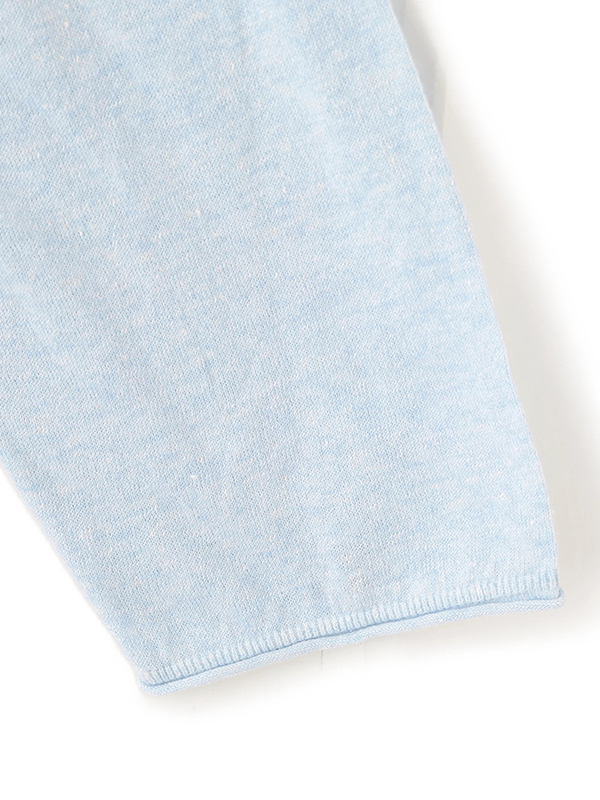 コットンリネンハイゲージネックニットプルオーバー