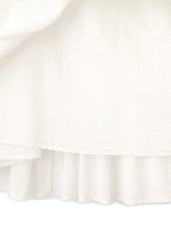 エアリーコットンガーメントダイボリュームスカート