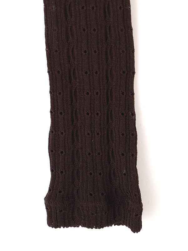 パターンスティッチシアーニットカーディガン