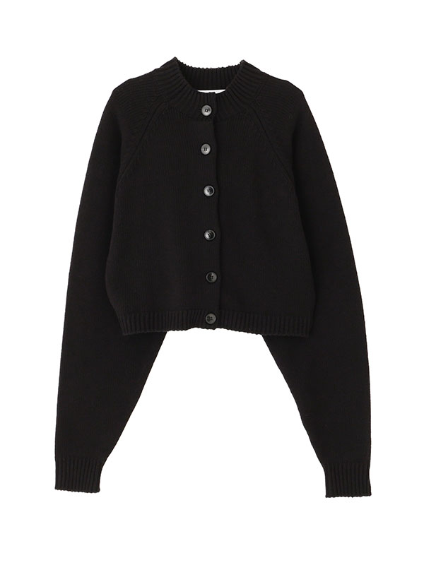 ハイネックコンパクトニットカーディガン