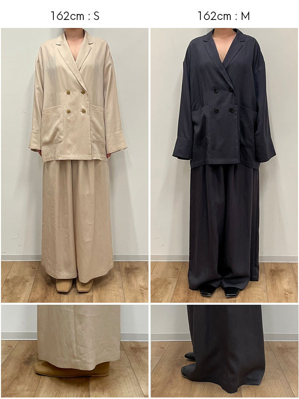 リラクシータックワイドパンツ(S BEIGE): ボトムス │ ETRE