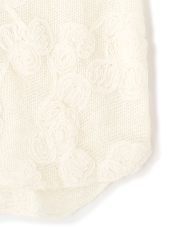 コードエンブロイダリーブラッシュドチュールシャツ