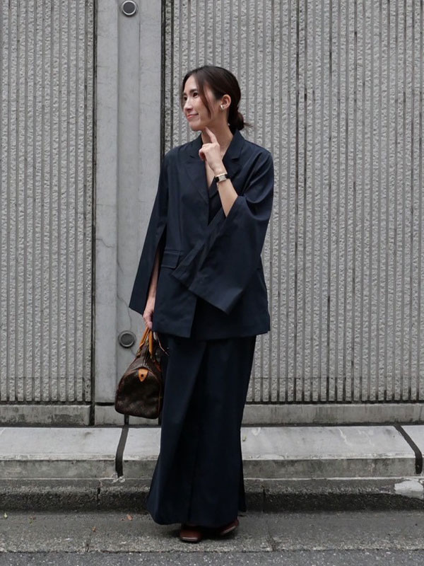 デザインラップロングスカート