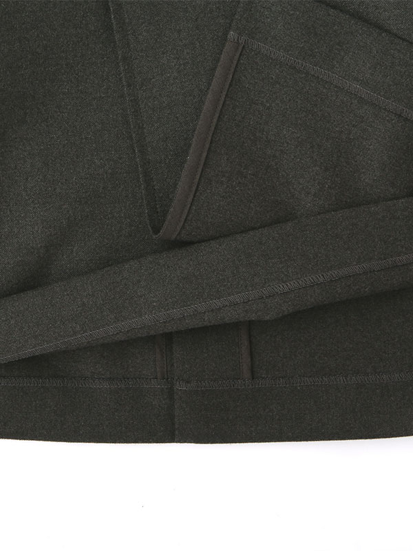 ウーステッドドレープネックワンピース