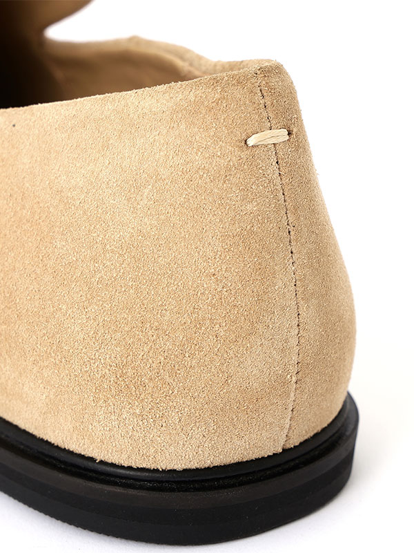 スウェードフラットローファー