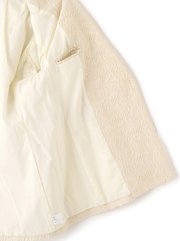 ジャガードノーカラージャケット