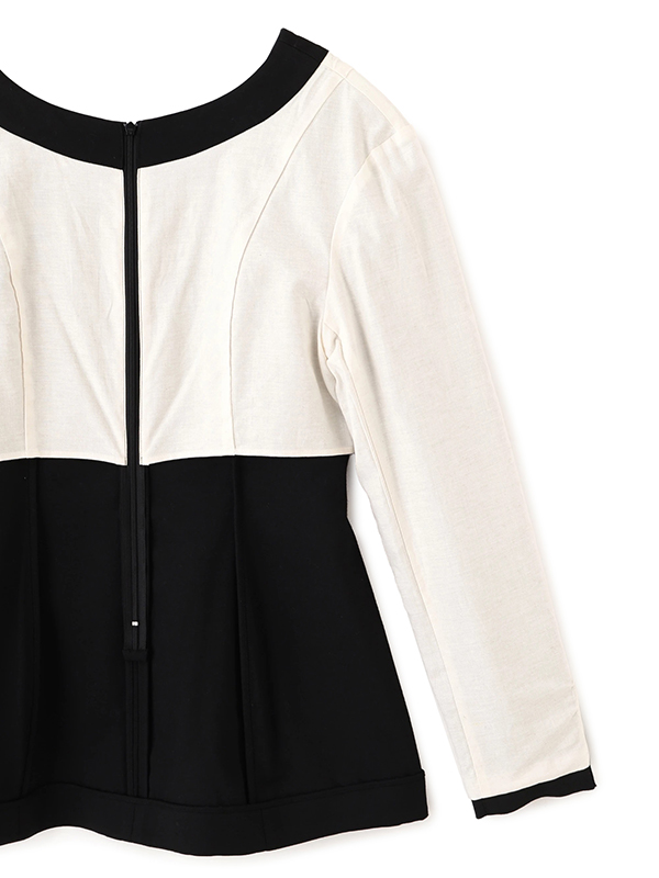 フロントファスナーウエストシェイプトップス