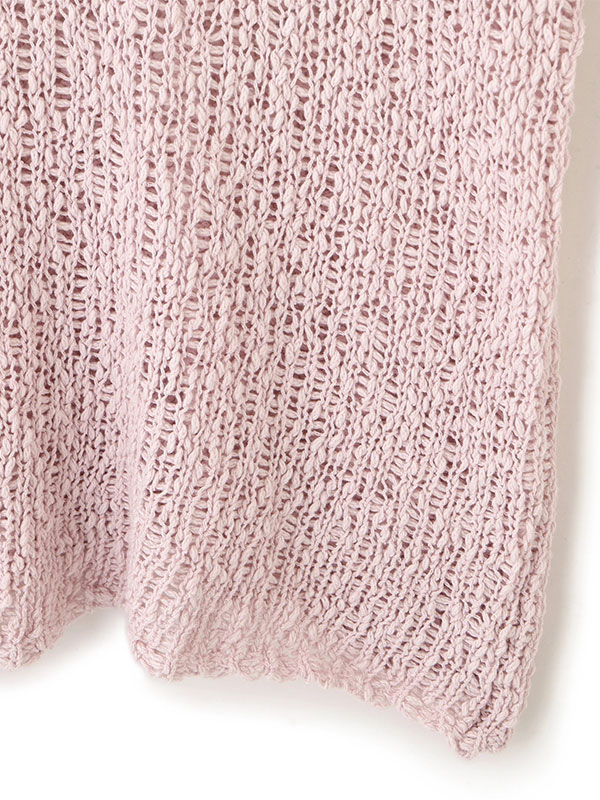 スラブヤーンローゲージニットプルオーバー