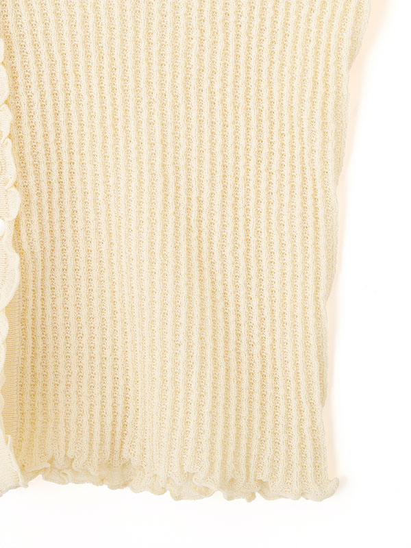 Vネックメローシアーカーディガン