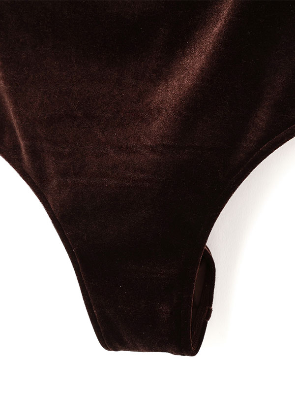 ナローストラップベロアスウィムウェア