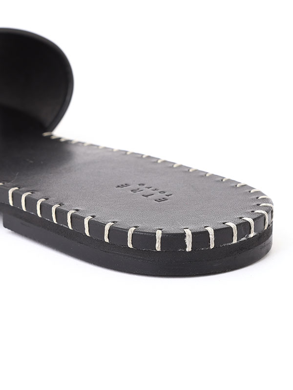 ハンドステッチタンドレザーフラットサンダル