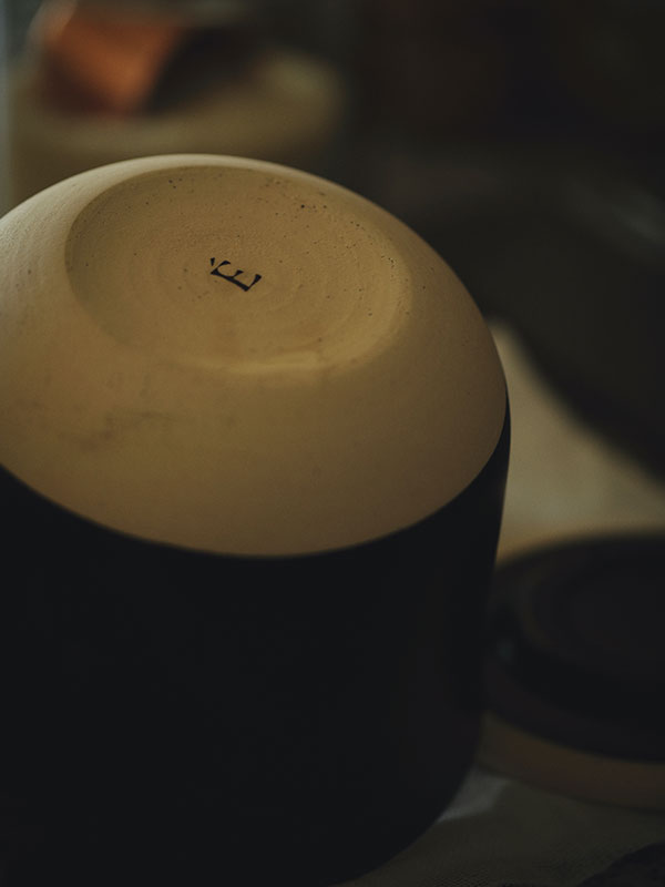 耐熱白土黒釉3合土鍋