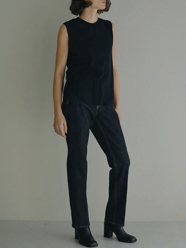 YANUK×ETRE TOKYO Center Crease Straight Denim(21 INDIGO