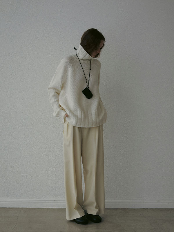 ウールカシミヤタートルネックニットプルオーバー