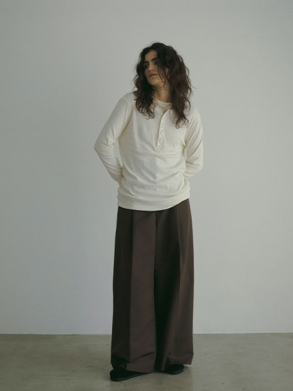 ハイウエストシャンタンワイドパンツ