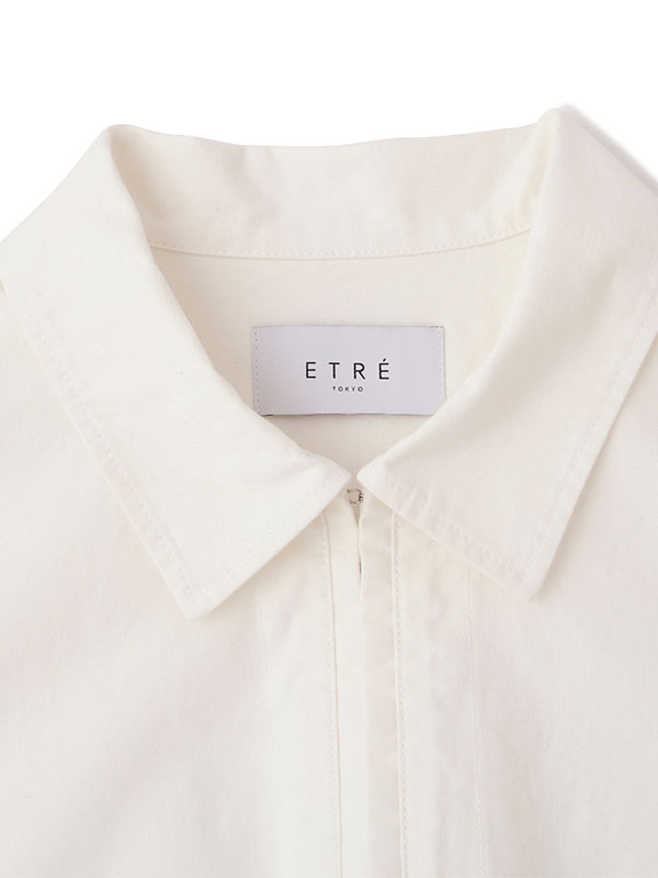最終値下げ！タグ付き未使用エトレトウキョウ　レースカフリネンシャツwhite ETRE TOKYO official online store (エトレトウキョウ)