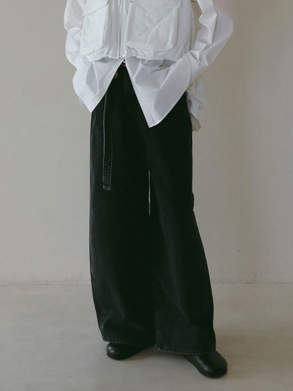 EDWIN×ETRE TOKYOベルテッドワイドデニムパンツ S EDWIN×ETRE TOKYOベルテッドワイドデニムパンツ（デニムパンツ