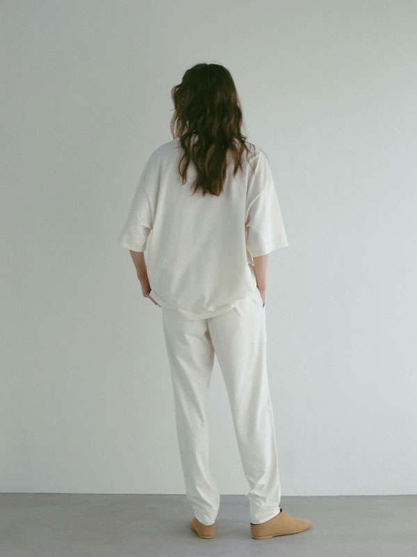 three dots パウダリーコットンTee