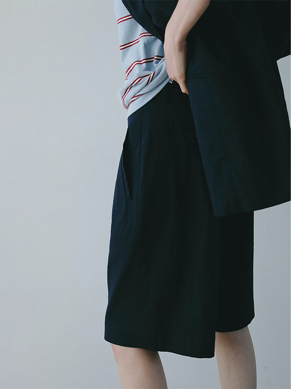 コットンリネンハーフパンツ