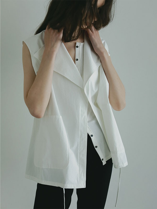 スリーブレスシャツジャケット