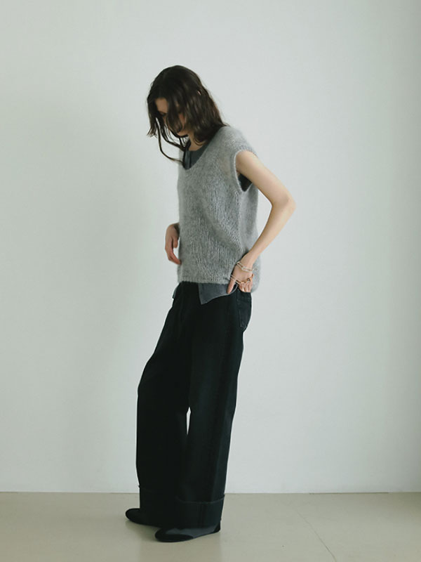 スーパーキッドモヘヤスリーブレスニットプルオーバー