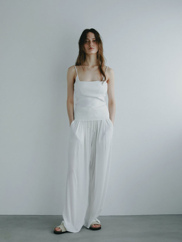 エアリーカットセミワイドパンツ(S WHITE): ボトムス │ ETRE
