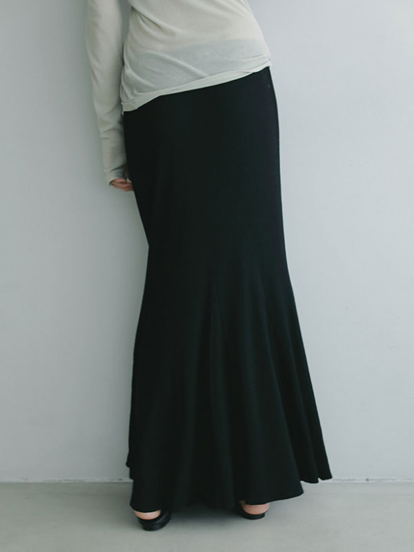 ランダムリブロングマーメイドスカート