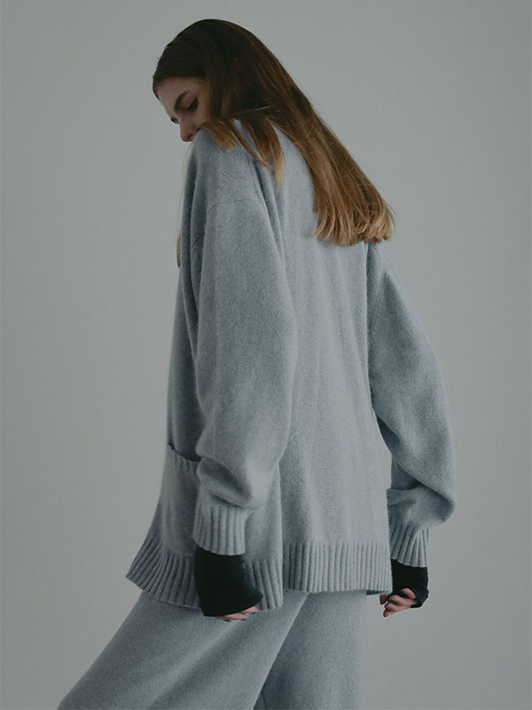 プレーンステッチＶネックニットカーディガン