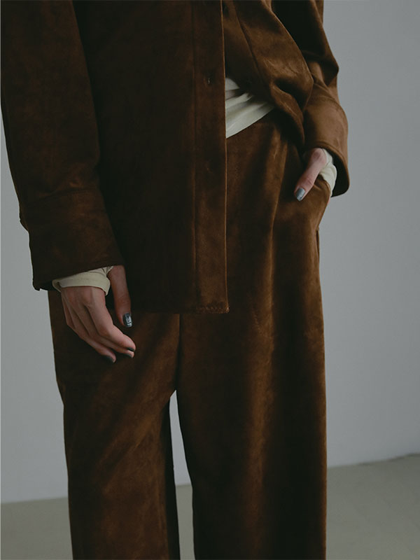 フェイクスウェードオーバーサイズシャツ