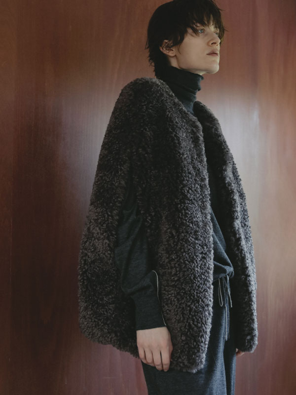 SANTEエコファーポンチョコート