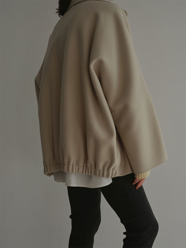 メルトンスタンドネックリバーブルゾン