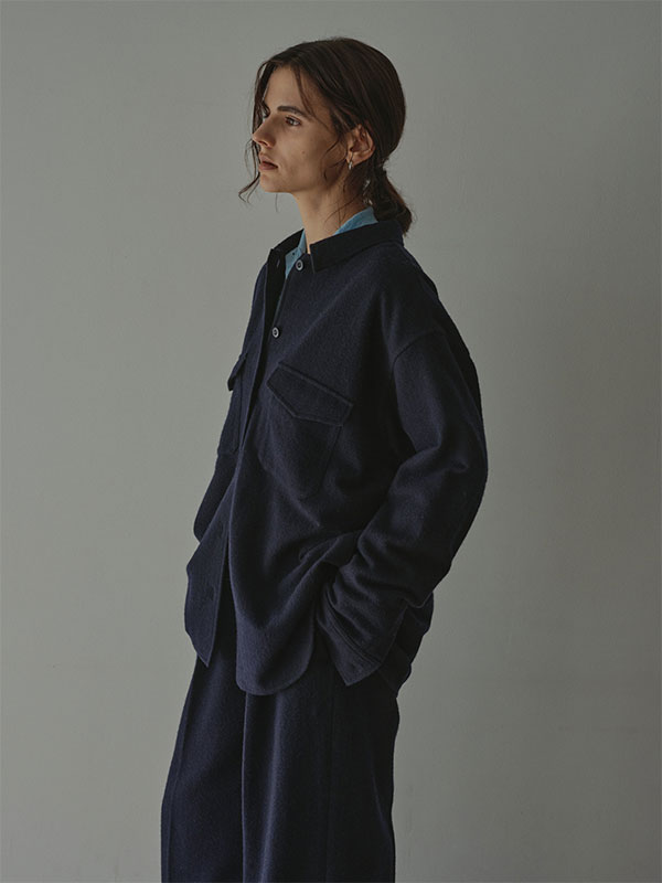 ウールツイルオーバーサイズシャツ