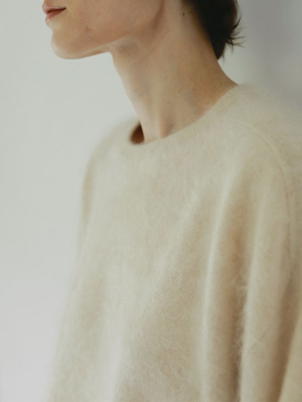 SANTEカシミヤヘアリーニットプルオーバー
