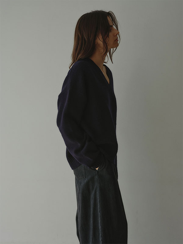 Vネック2wayニットプルオーバー