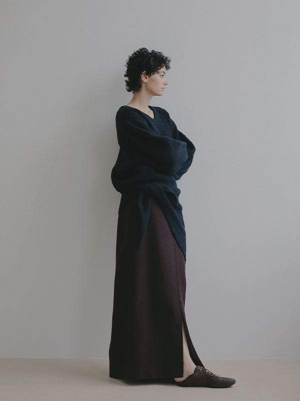 バンピーストールニットプルオーバー