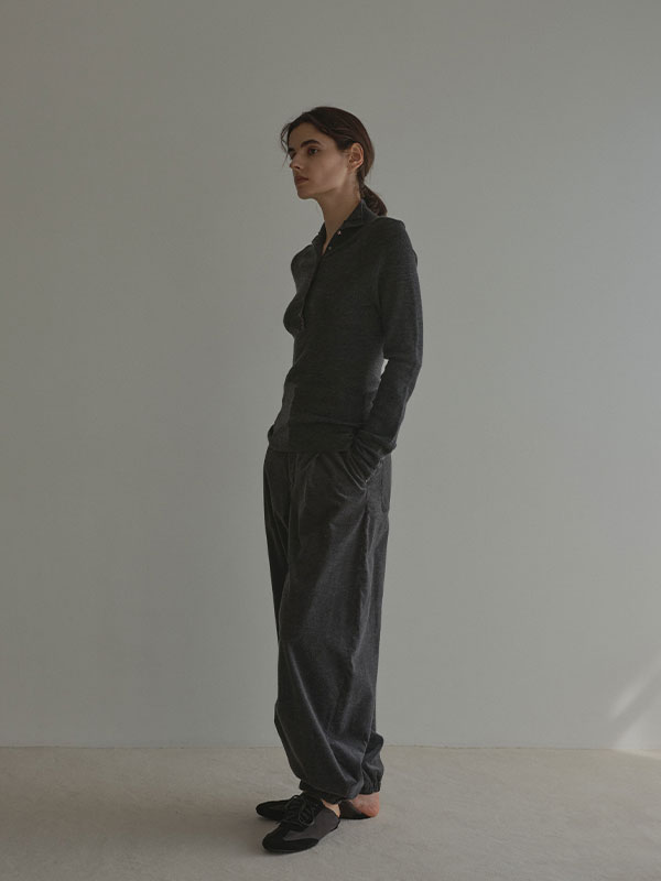 コーデュロイカーブジョガーパンツ