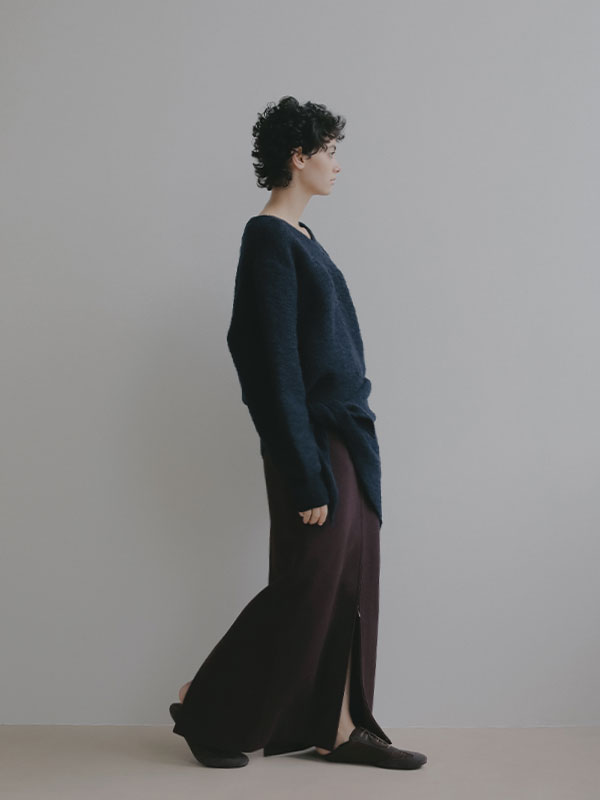 ダブルジップIラインロングスカート