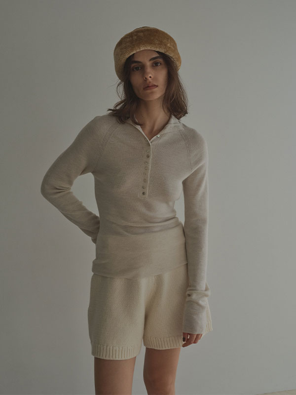 ローゲージニットショートパンツ